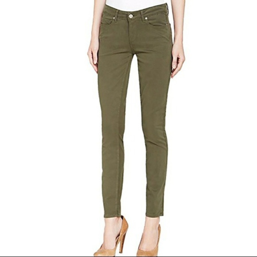 PAIGE Verdugo Ankle in Camo Green + Ankle Zippers